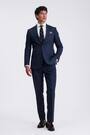 MOSS Blue Tailored Flannel Suit Jacket - Image 2 of 8