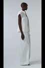 leem Cream Wide-Leg Pleated Trousers - Image 2 of 6
