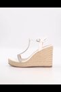 Dune London White Kitten T-Bar Wedge Sandals - Image 2 of 6