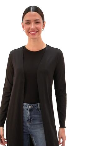 Roman Black Longline Snit Cardigan - Image 2 of 6