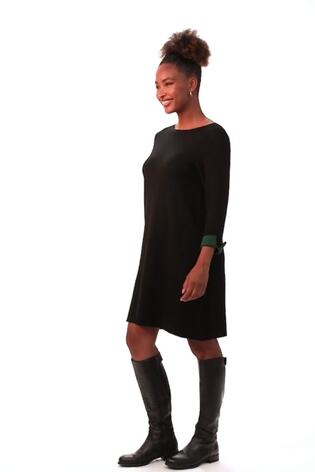 Roman Green Double Faced Knitted Shfit Dress - Image 2 of 6