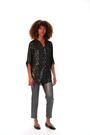 Roman Metallic V-Neck Print Blouse - Image 2 of 6