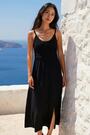 Roman Black Petite Crochet Trim Maxi Dress - Image 2 of 6