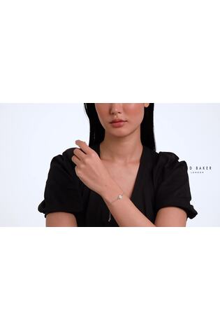 Ted Baker Silver Tone SOLETA: Solitaire Sparkle Crystal Adjustable Bracelet - Image 2 of 5