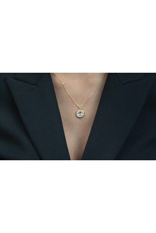 Ted Baker Gold Tone Cherlie Crystal Button Pendant Necklace - Image 2 of 7 Ted Baker Gold Tone Cherlie Crystal Button Pendant Necklace - Image 2 of 7