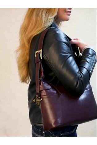 Grena - Lakeland Leather Newby Hobo Geantă de umăr - Imaginea 2 din 9