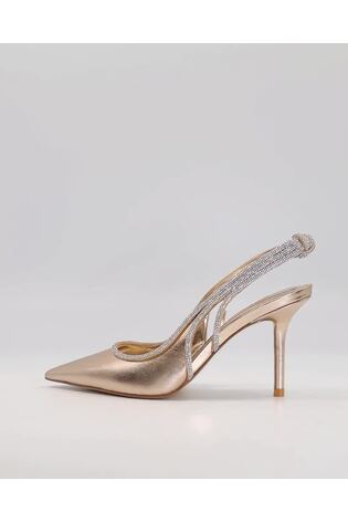 Dune London Natural Cinematic Knot Back Slingback Courts - Image 2 of 6