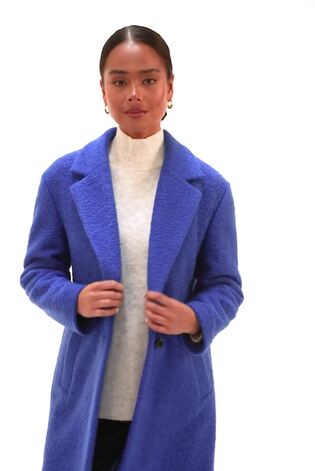 Roman Blue Petite Buttoned Coat - Image 2 of 6