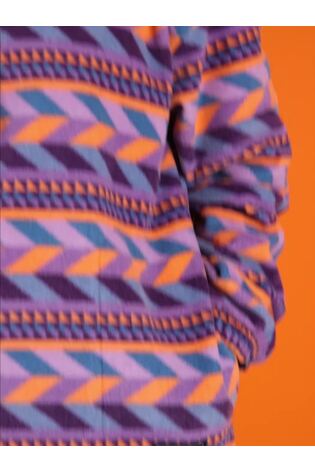 Harper & Lewis Raine Retro vzorec Quarter Zip Fleece - Slika 2 iz 8