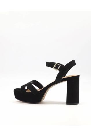 Dune black sandals heels discount