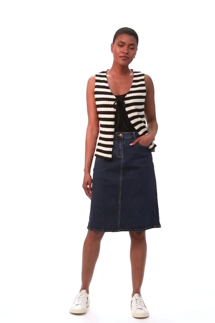 Buy Roman Denim Blue A-Line Knee Length Denim Skirt from Next USA