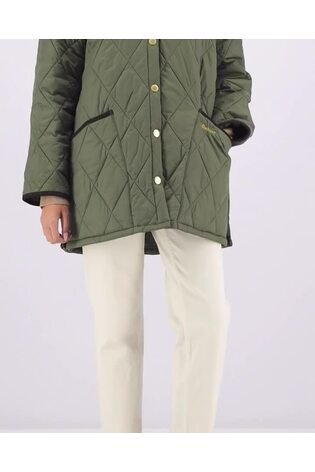 Barbour Khaki Green ReEngineered Whitfield Diamond Quilted Jacket