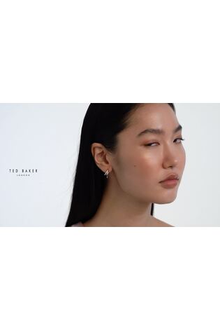 Ted Baker Silver Tone HELIAS: Crystal Multi Hoop Earrings - Image 2 of 4