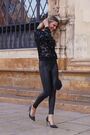 Sosandar Black Sequin Eyelash Knit Jumper - Image 1 of 1