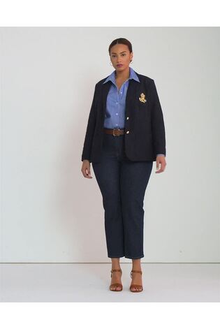 Lauren Ralph Lauren Curve Anfisa Crest Logo Blazer Jacket - Image 2 of 9