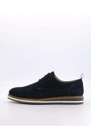 Dune London Blue Standard Fit Blaksley Plain Toe Hybrid Sole Shoes - Image 2 of 6