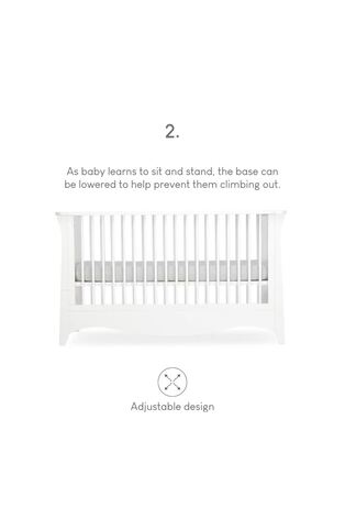 CuddleCo White Clara Cot Bed - Image 2 of 5