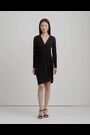Lauren Ralph Lauren Black Ruched Stretch Jersey Surplice Dress - Image 2 of 9