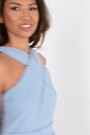 Quiz Blue Chiffon Maxi Dress - Image 2 of 6