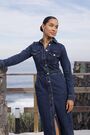 Sosandar Blue Midaxi Button Through Shirt Dress - Image 2 of 6