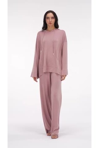 leem Pink Elasticated Waist Wide Leg Trouser - Image 2 of 5