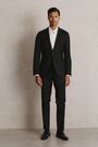 Slim-Fit Single Breasted Wool Suit Jacket in Black - Image 2 of 11