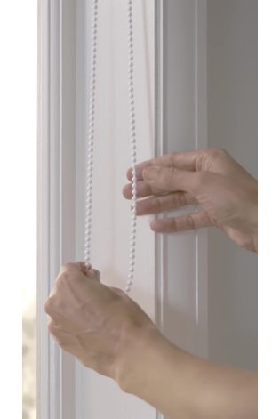 Dark Grey Ready Made Blackout Roman Blind Textured Tassel Edge - Image 2 of 2