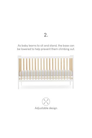 Cuddleco White Nola Cot Bed - Image 2 of 6