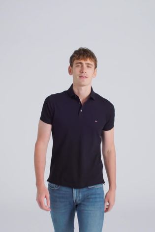 Tommy Hilfiger Blue 1985 Slim Polo Shirt - Image 2 of 5