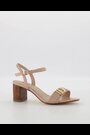 Dune London Pink Wide Fit Jessie Branded Buckle Heeled  Sandals - Image 2 of 6