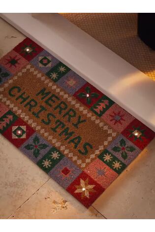 Merry Christmas Coir Doormat - Imaginea 2 din 6