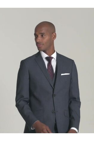 כחול  - גזרה מחויטת - ז'קט חליפה של Skopes דגם Harcourt - תמונה 2 מתוך 5