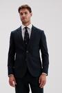 MOSS Dark Teal Slim Flannel Suit Jacket - Image 2 of 8