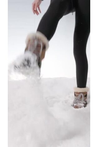 Buy EMU Australia Brown Blurred Lace Up Snow Boots from the Next