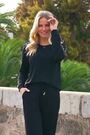 Sosandar Black Leopard Panel Lounge Top Co-Ord - Image 2 of 6