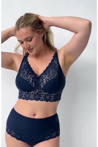 Miss Mary of Sweden Blue Lace Dreams Non-Wired Bra - Image 2 of 4