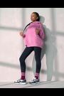 Nike Pink Oversized Sportswear Phoenix Fleece Mini Swoosh Pullover Hoodie - Image 2 of 6