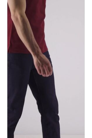 Barbour® Burgundy Red 100% Cotton Classic Polo Shirt - Image 2 of 9 Barbour® Burgundy Red 100% Cotton Classic Polo Shirt - Image 2 of 9