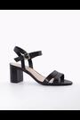 Dune London Black Wide Fit Merisa 2 Part Block Heel Sandals - Image 2 of 6