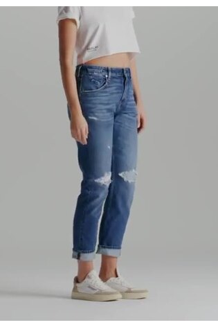 Replay Dark Blue Marty Boyfriend Fit Jeans - Image 2 of 4