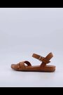 Dune London Brown Landie Cross Strap Comfort Sandals - Image 2 of 6