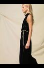 Ro&Zo Velvet High Neck Black Jumpsuit - Image 2 of 6