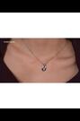 Karen Millen Silver Tone Chain Link Pendant Necklace - Image 2 of 6