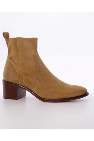 Dune London Natural Paprikaa Unlined Almond Toe Boots - Image 2 of 6