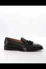 Dune London Black Sandders Leather Sole Tassel Loafers - Image 2 of 6