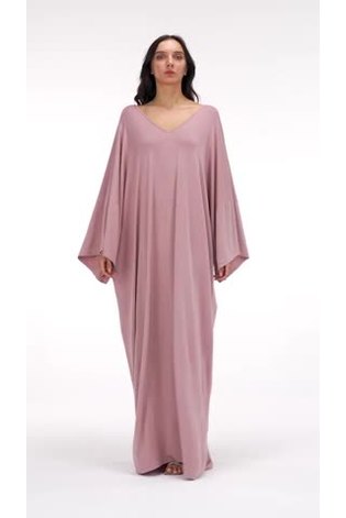 leem Pink Double V-Neck Kaftan Maxi Dress - Image 2 of 5 leem Pink Double V-Neck Kaftan Maxi Dress - Image 2 of 5
