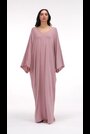 leem Pink Double V-Neck Kaftan Maxi Dress - Image 2 of 5