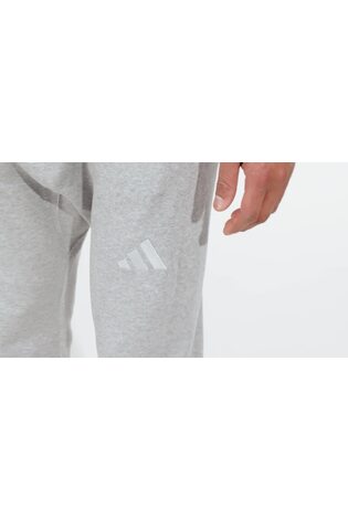 adidas Grey Light All Season French Terry Regular Tapered 100% Cotton Joggers - Image 2 of 6