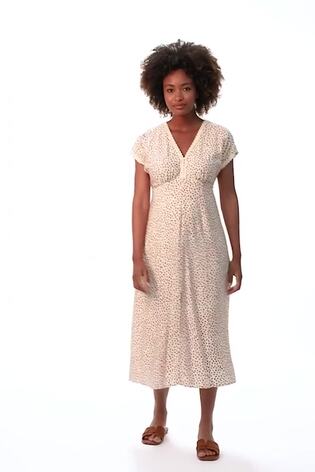 Pink - Roman – Midi-Kleid mit Blümchenmuster und Spitzenbesatz - Bild 2 von 6