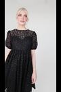 Lovedrobe Animal Print Lace Mini Black Dress - Image 2 of 6
